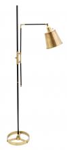 House of Troy M601-BLKAB - 65" Morgan Adjustable Floor Lamps in Black with Antique Brass