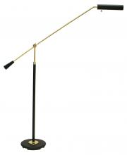 House of Troy PFL-617 - Grand Piano Counter Balance Floor Lamps in Black with Polished Brass Accents