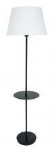 House of Troy VER502-BLK - Vernon 3-Bulb Floor Lamps with Table In Black