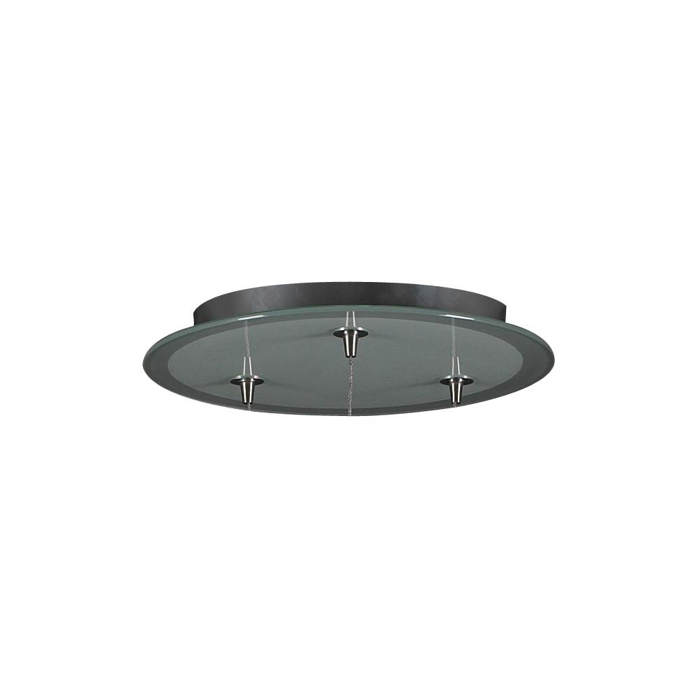 3-Lite Glass Pendant Pan Canopy