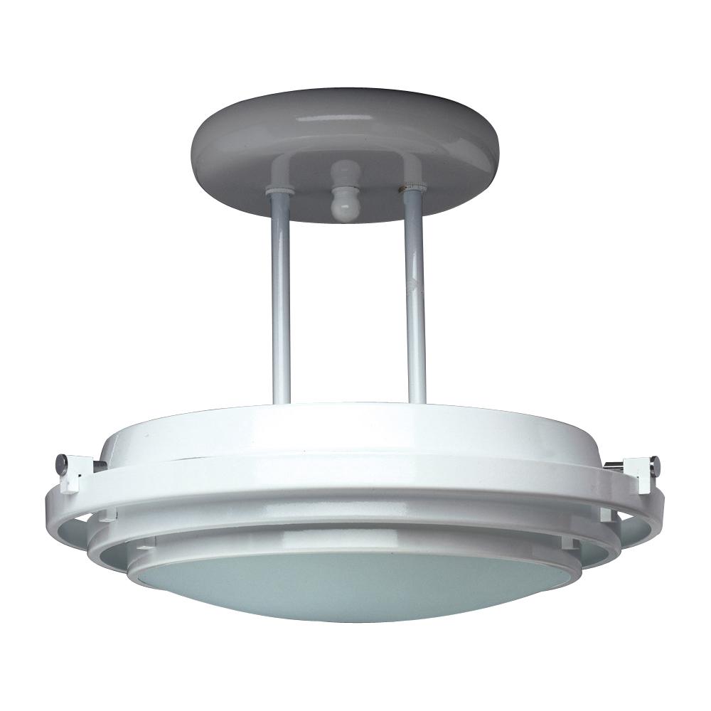 1 Light Semi Flush Mount Cascade Collection 1614 BK