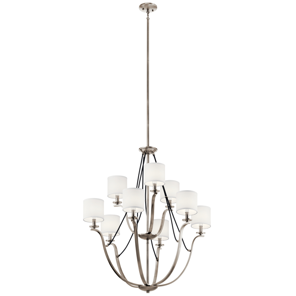 Thisbe™ 33&#34; 9 Light 2 Tier Chandelier Classic Pewter