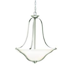 Kichler 3384NIL18 - Langford™ 3 Light Inverted Pendant with LED Bulbs Brushed Nickel