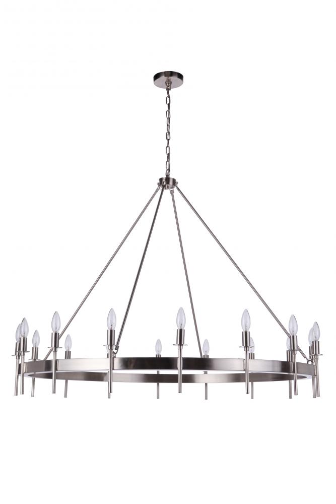 Larrson 16 Light Chandelier in Brushed Polished Nickel