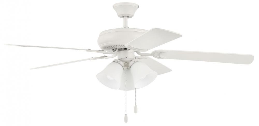 52&#34; Decorator&#39;s Choice 3 Light in Matte White w/ Matte White Blades