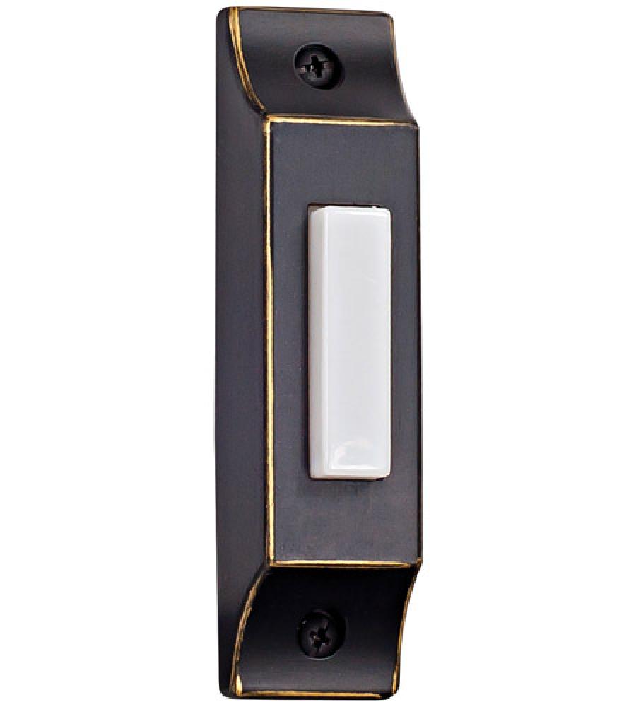 Surface Mount Die-Cast Builder&#39;s Series LED Lighted Push Button in Antique Bronze
