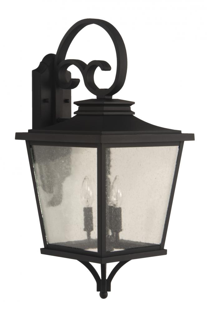 Tillman 3 Light Large Outdoor Wall Lantern in Textured Black