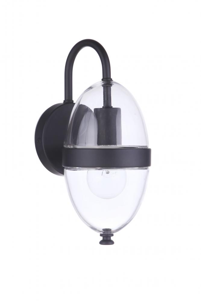 Sivo 1 Light Small Outdoor Wall Lantern in Midnight