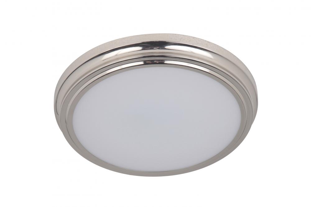 X66 Series 1 Light 13&#34; LED Flushmount in Brushed Polished Nickel