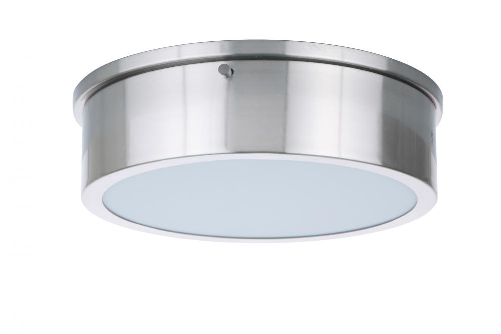Fenn 1 Light 11&#34; LED Flushmount in Brushed Polished Nickel