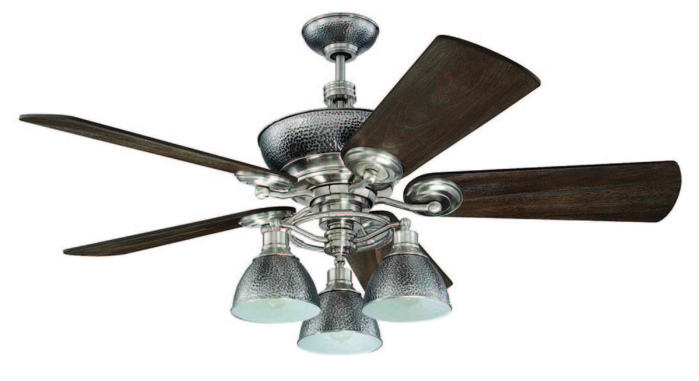Timarron 54&#34; Ceiling Fan Kit with Light Kit in Brushed Polished Nickel