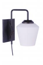 Craftmade 56761P-FB - Rive 1 Light Plug-In Wall Sconce in Flat Black