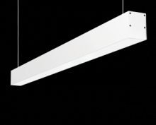 RAB Lighting BOA4P-20D10-40Y-W/E2 - Architectural, 1499 Lumens, BOA, 4 ft, 20W, pendant mount, 3000K, 0-10V dimming, battery b/u, whit