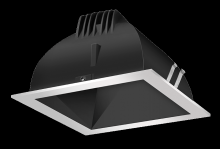 RAB Lighting NDLED4SD-80YY-B-S - RECESSED DOWNLIGHTS 12 LUMENS NDLED4SD 4 INCH SQUARE UNIVERSAL DIMMING 80 DEGREE BEAM SPREAD 2700K