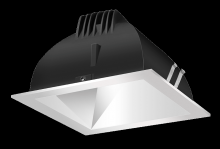RAB Lighting NDLED6SD-80N-M-S - RECESSED DOWNLIGHTS 20 LUMENS NDLED6SD 6 INCH SQUARE UNIVERSAL DIMMING 80 DEGREE BEAM SPREAD 4000K
