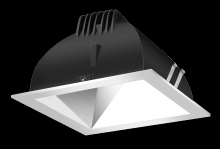 RAB Lighting NDLED4SD-80YN-S-S - RECESSED DOWNLIGHTS 12 LUMENS NDLED4SD 4 INCH SQUARE UNIVERSAL DIMMING 80 DEGREE BEAM SPREAD 3500K