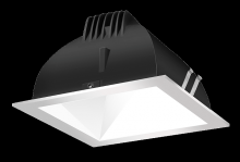 RAB Lighting NDLED4SD-50NHC-W-S - RECESSED DOWNLIGHTS 12 LUMENS NDLED4SD 4 INCH SQUARE UNIVERSAL DIMMING 50 DEGREE BEAM SPREAD 4000K