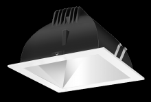 RAB Lighting NDLED4SD-80N-M-W - RECESSED DOWNLIGHTS 12 LUMENS NDLED4SD 4 INCH SQUARE UNIVERSAL DIMMING 80 DEGREE BEAM SPREAD 4000K