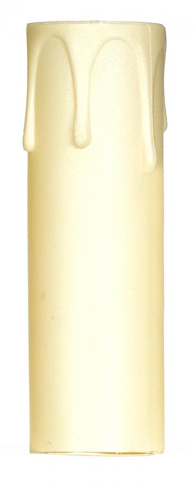Plastic Drip Candle Cover; Ivory Plastic Drip; 13/16&#34; Inside Diameter; 7/8&#34; Outside