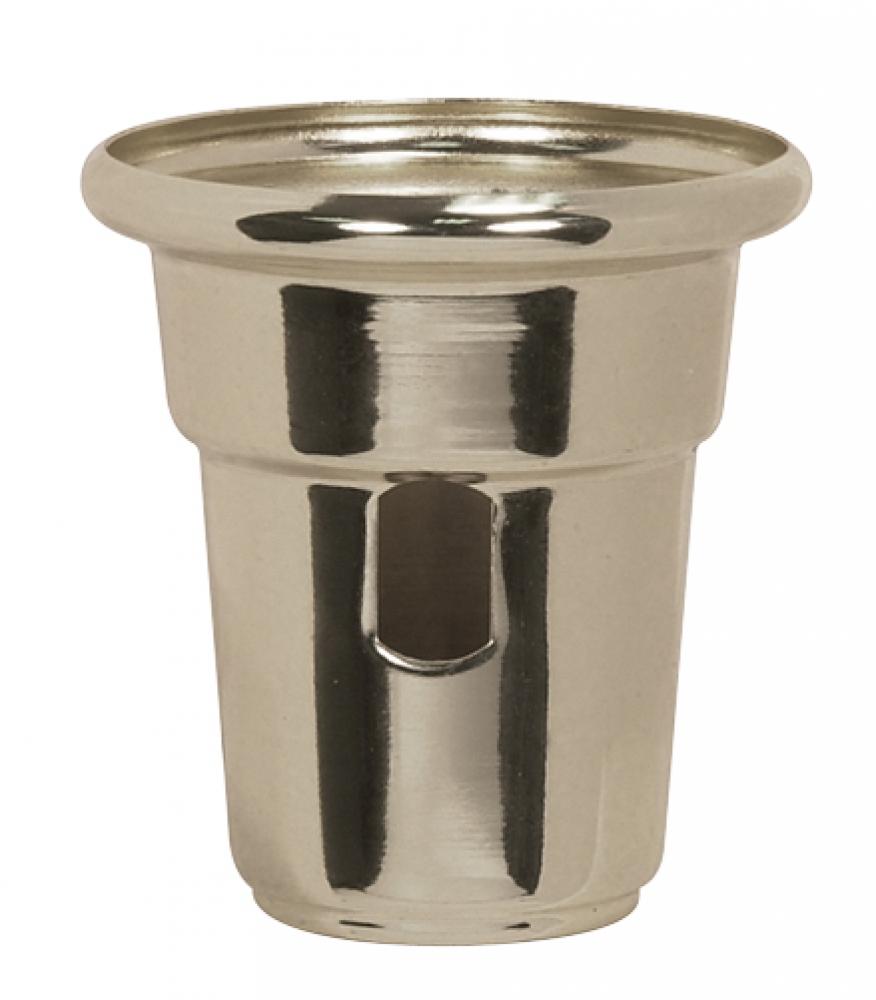 Heavy Duty Cup For Swing Arm Lamps; Nickel Finish; 2-1/2&#34; Height; 2-1/4&#34; Diameter