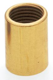 Brass Coupling; 5/8&#34; Long; 1/8 IP; Burnished And Lacquered