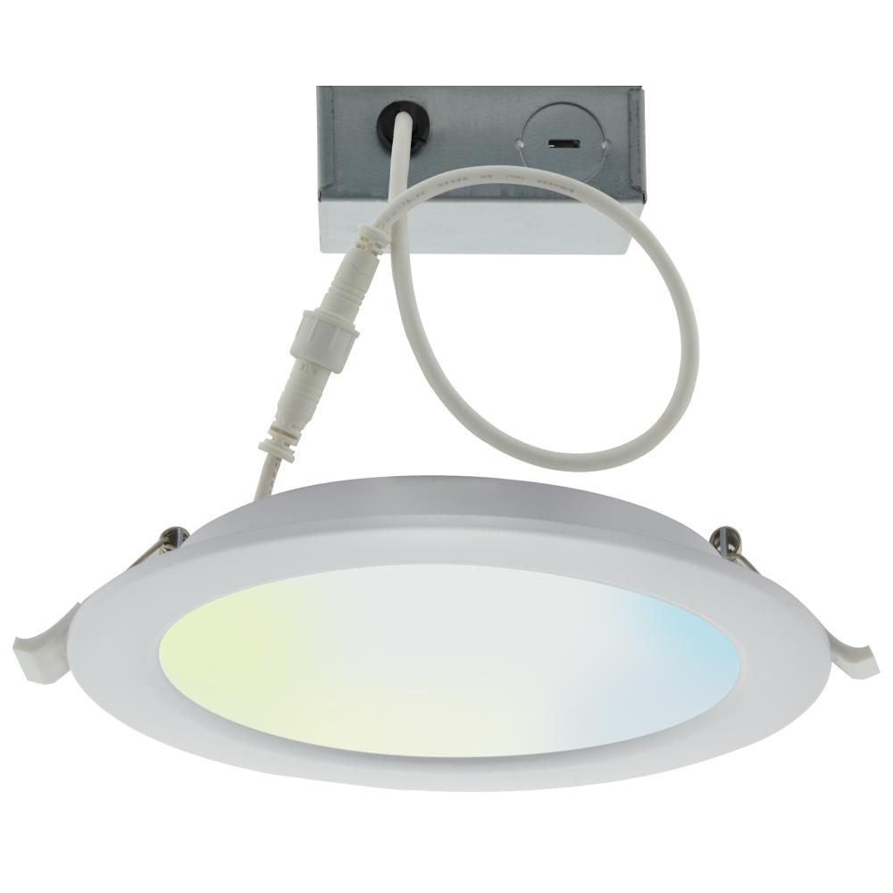 12 Watt; LED Direct Wire Downlight; 6 Inch; Tunable White; Round; Starfish IOT; 120 Volt; 850 Lumens