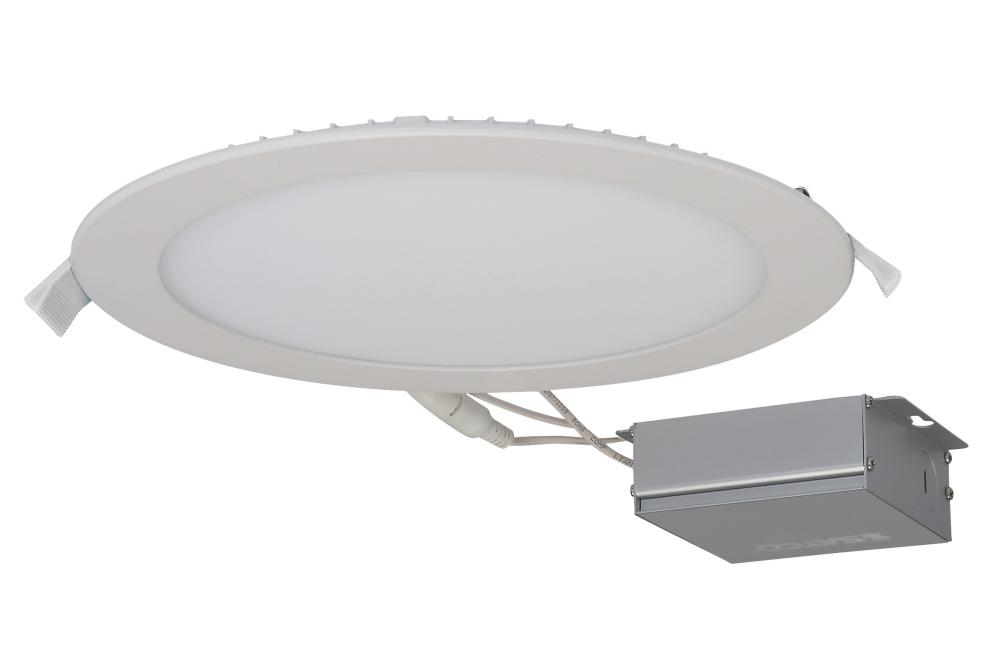 24 watt LED Direct Wire Downlight; Edge-lit; 8 inch; 5000K; 120 volt; Dimmable; Round; Remote Driver