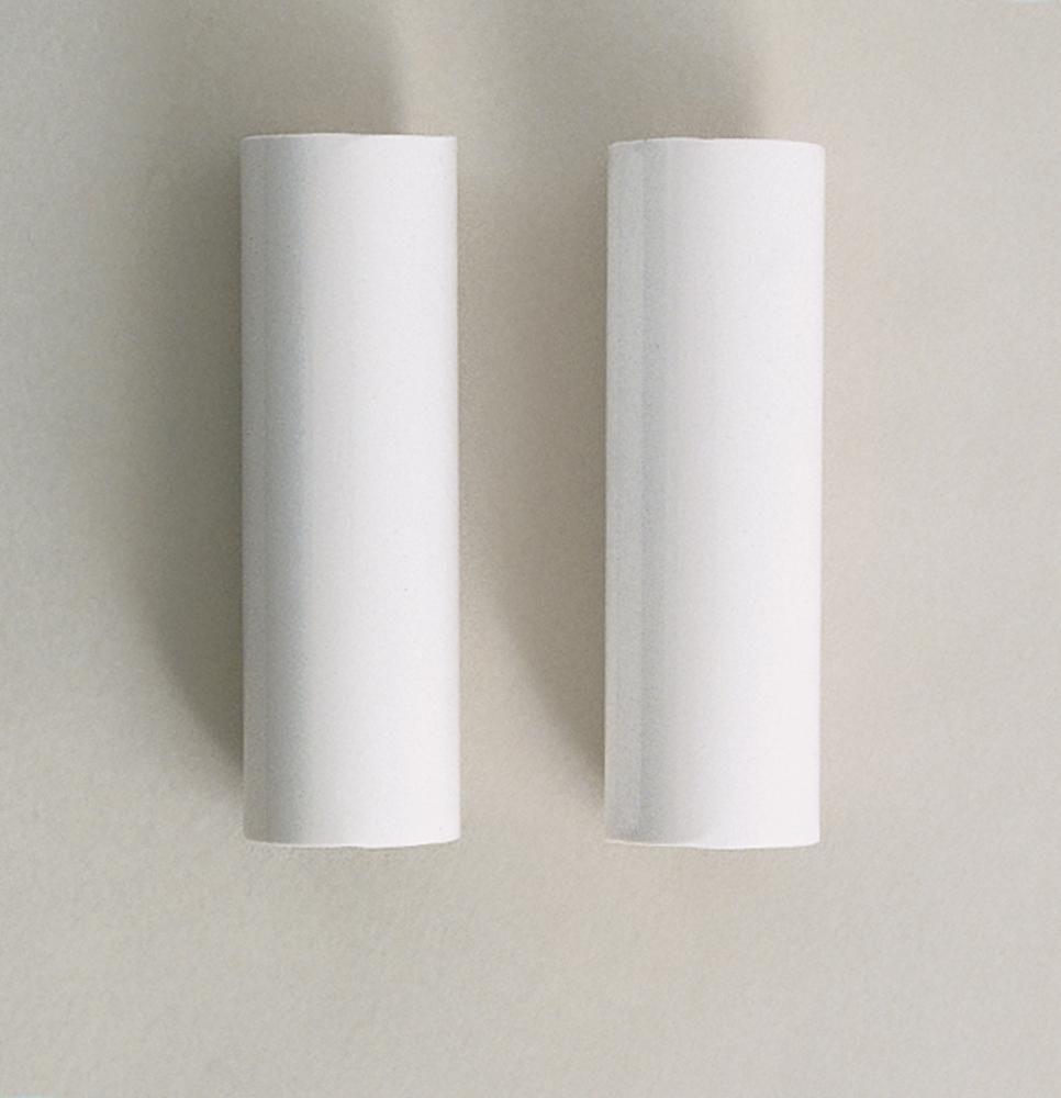 2 Plastic Candle Covers; White Plastic; 4&#34; Height