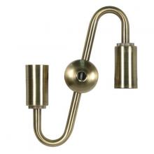 Satco Products Inc. 80/1709 - Steel "S" Cluster; For Medium or Candelabra; Antique Brass Finish; Inside Wiring Only;