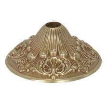 Satco Products Inc. 90/2480 - Cast Brass Canopy; French Gold Finish; 6-1/2" Diameter; 1-1/16" Center Hole; 2-1/2"