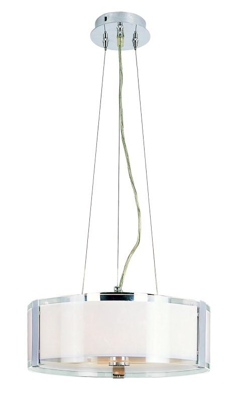 3 LT PENDANT-OPAL/CLEAR GLASS-