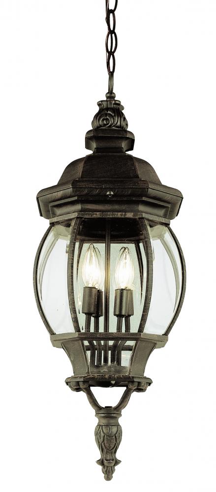 Parsons 4-Light Traditional French-inspired Outdoor Hanging Lantern Pendant with Chain