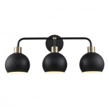 Trans Globe 22533 BKAG-BK - Indigo Vanity Lighting Black/Antique Gold