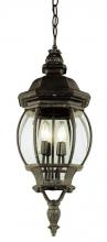 Trans Globe 4067 BC - Parsons 4-Light Traditional French-inspired Outdoor Hanging Lantern Pendant with Chain