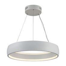 Trans Globe MDN-1559 WH - Halo Collection LED Glass Ring Pendant Light