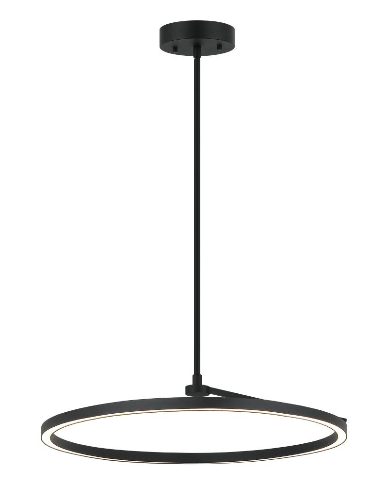 D24&#34; &#34;THE TRUNDLE&#34; MATTE BLACK CHANDELIER