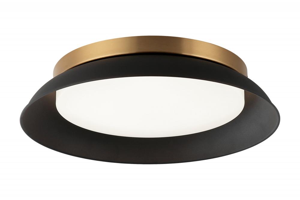 1 LT Ø15” &#34;FINLEY&#34; MATTE BLACK/ AGED GOLD CEILING MOUNT