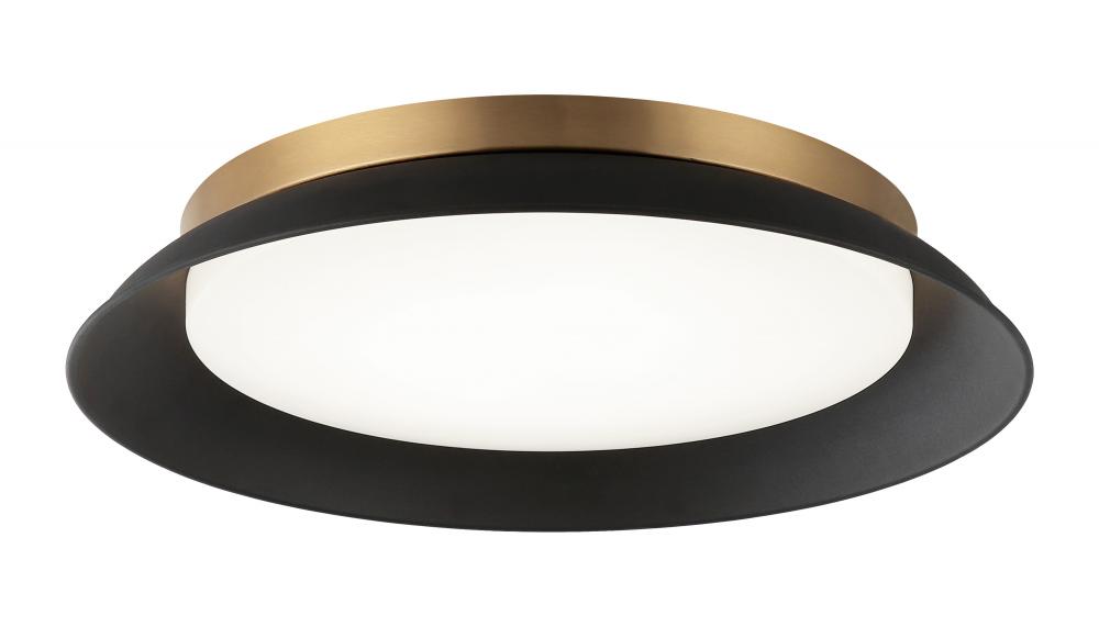 1 LT Ø18” &#34;FINLEY&#34; MATTE BLACK/ AGED GOLD CEILING MOUNT