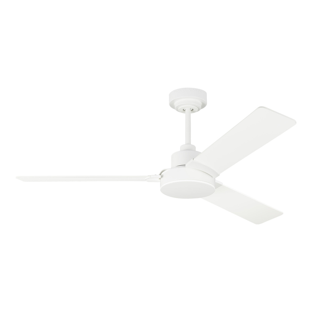Jovie 52&#34; Indoor/Outdoor Matte White Ceiling Fan with Wall Control and Manual Reversible Motor