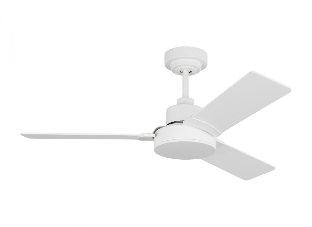 Jovie 44&#34; Indoor/Outdoor Matte White Ceiling Fan with Wall Control and Manual Reversible Motor