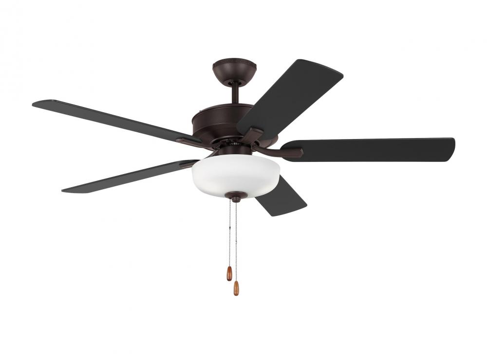 Linden 52&#39;&#39; traditional dimmable LED indoor bronze ceiling fan with light kit and reversible