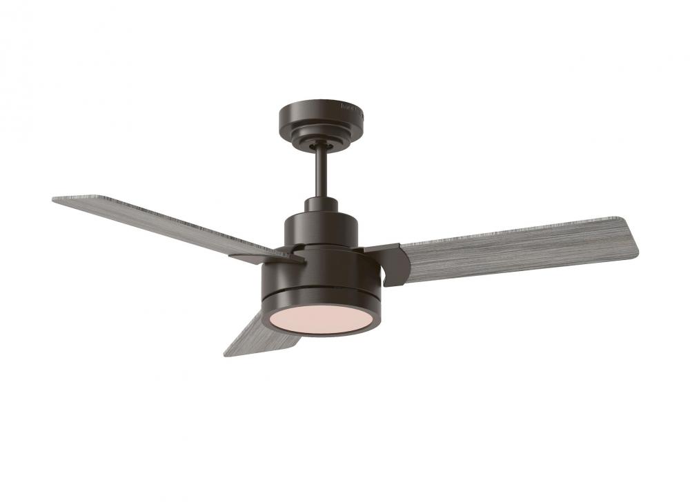 Jovie 44&#34; Dimmable Indoor/Outdoor Integrated LED Indoor Aged Pewter Ceiling Fan with Light Kit W