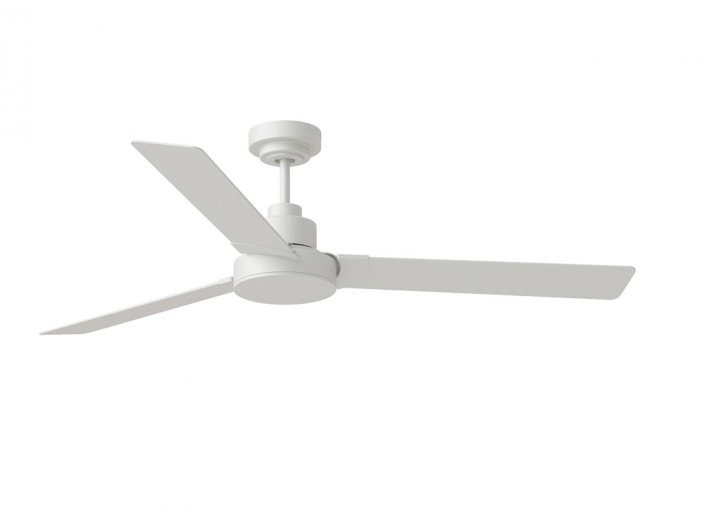 Jovie 58&#34; Indoor/Outdoor Matte White Ceiling Fan with Handheld / Wall Mountable Remote Control a