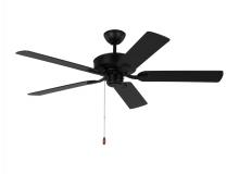 Generation Lighting 5LD52MBK - Linden 52'' traditional indoor midnight black ceiling fan with reversible motor