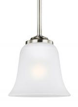Generation Lighting 6139001-962 - Emmons traditional 1-light indoor dimmable ceiling hanging single pendant light in brushed nickel si
