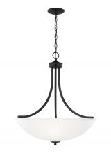 Generation Lighting 6616504-112 - Geary transitional 4-light indoor dimmable ceiling pendant hanging chandelier pendant light in midni