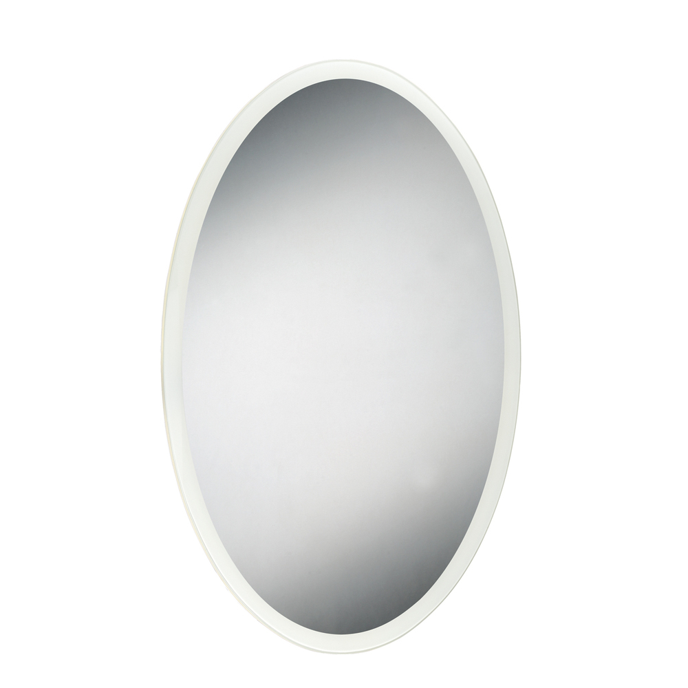 Mirror, LED, Edge-lit, Oval