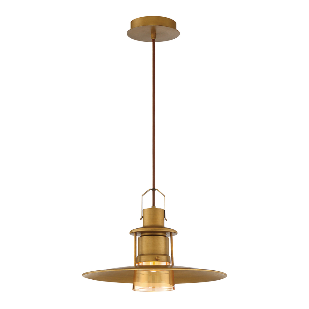 Lamport, 1LT LED Pend, Brass