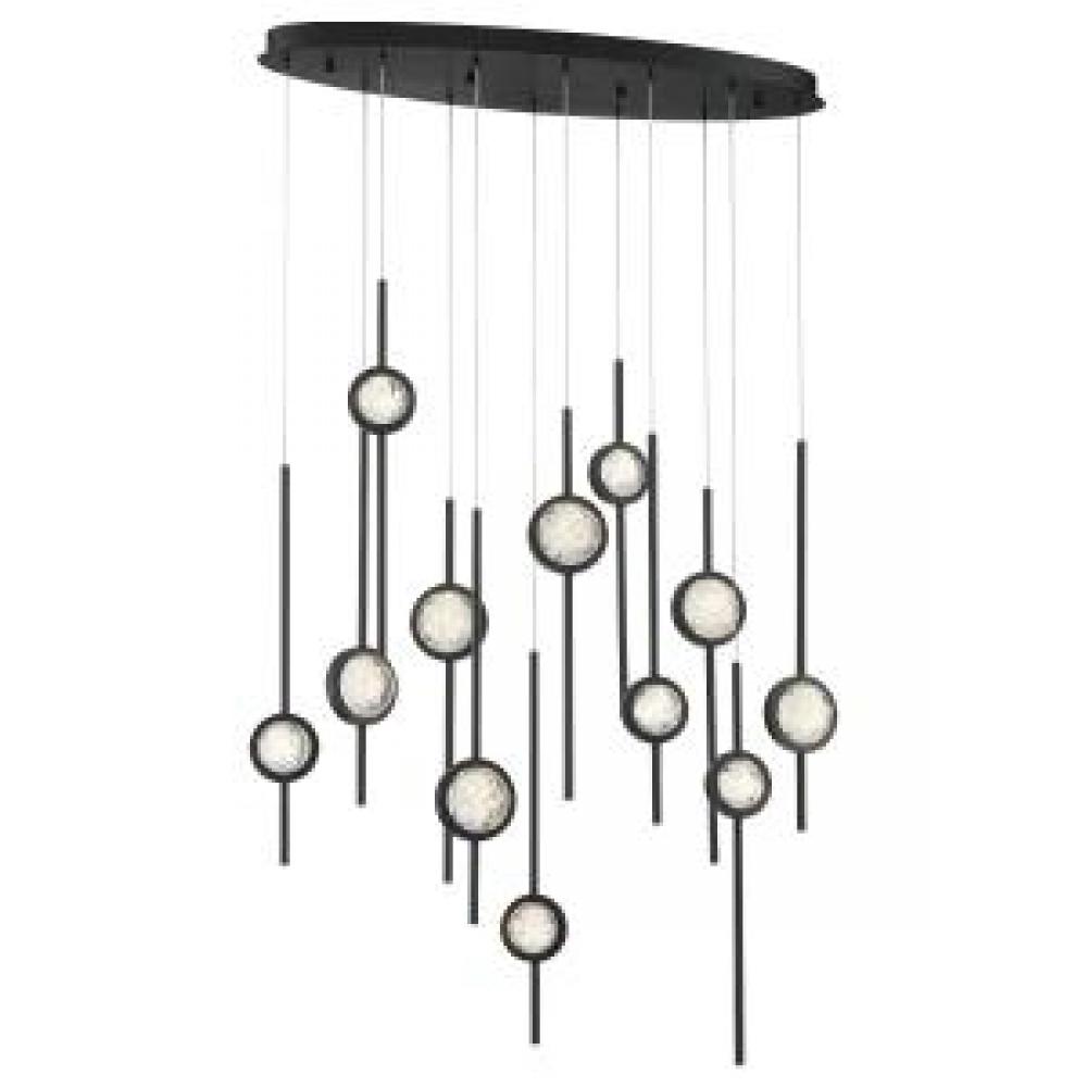 Barletta, 12LT LED Chand, Blk