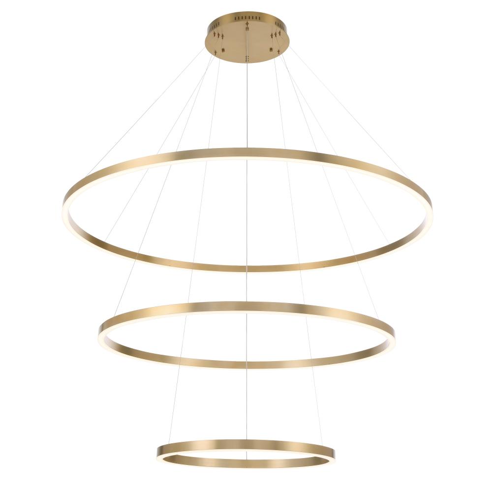 Spunto 3 Tier 61&#34; LED Chandelier in Gold